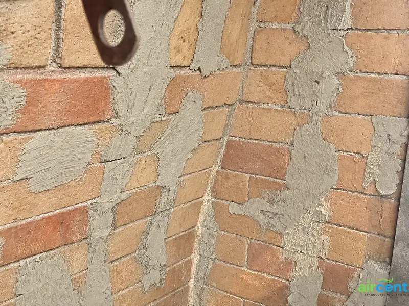 After chimney sweep & repair - Flue Wall