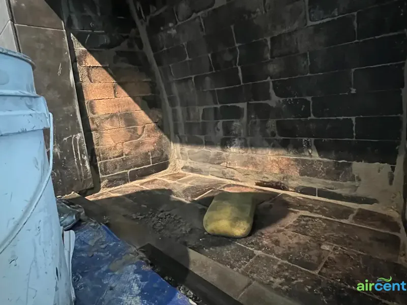Before chimney sweep & repair — Chimney Interior