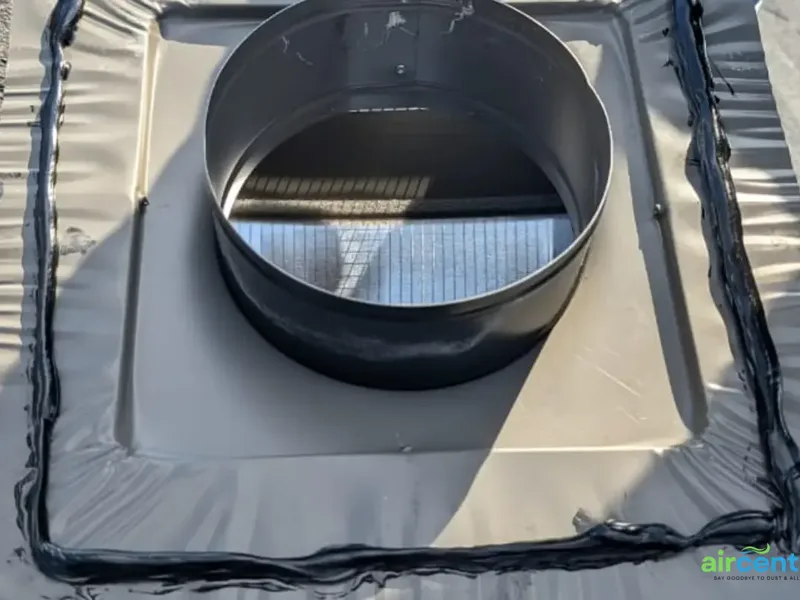 Before dryer vent cleaning — Lint Removal