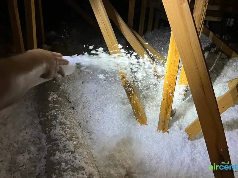 After attic insulation — Blown-In Installation