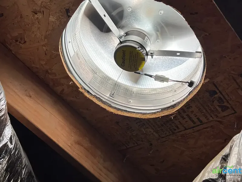 After solar attic fan installation — Fan Installation
