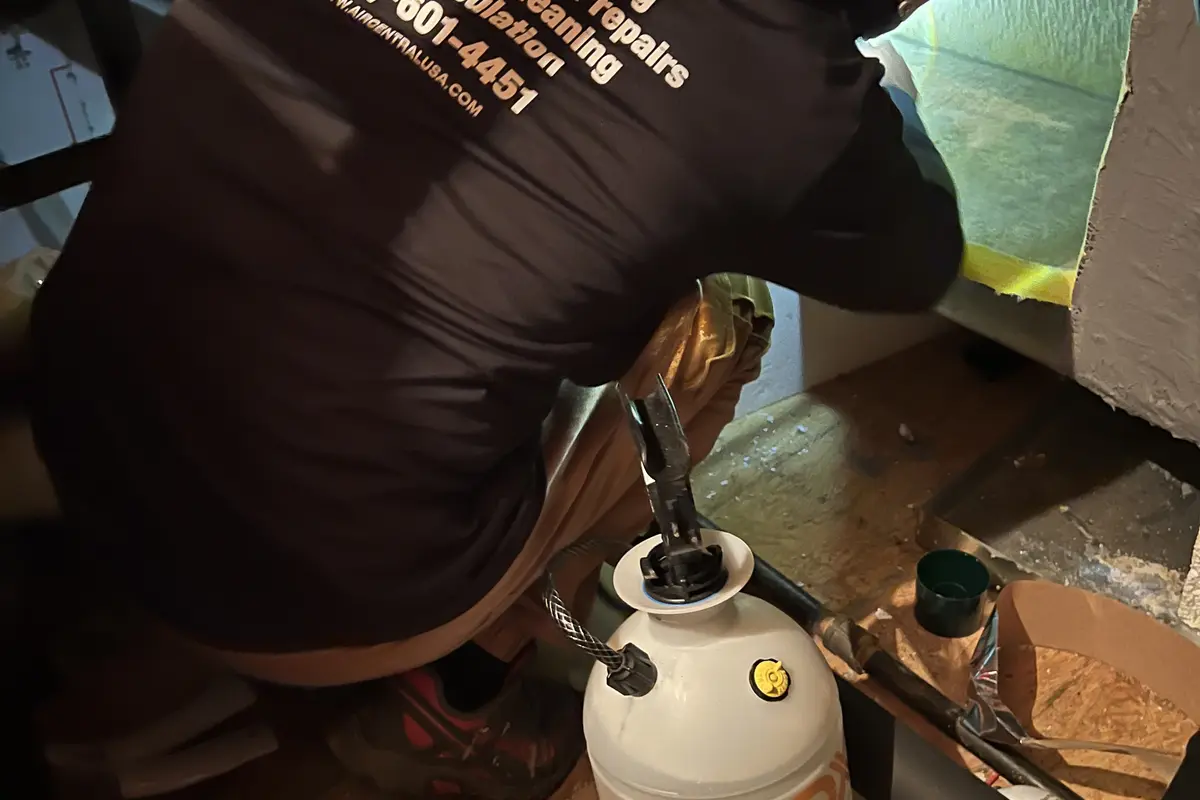 Air Central air duct cleaning - plenum in Austin TX