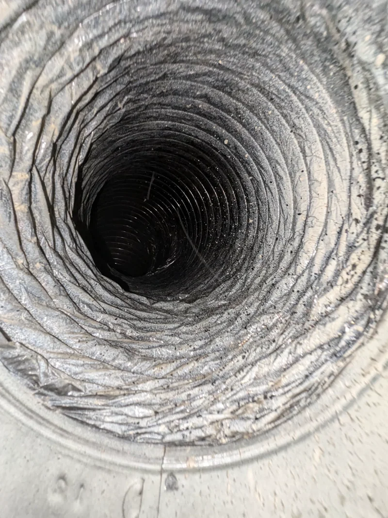HD camera view inside air duct during professional inspection in Austin TX