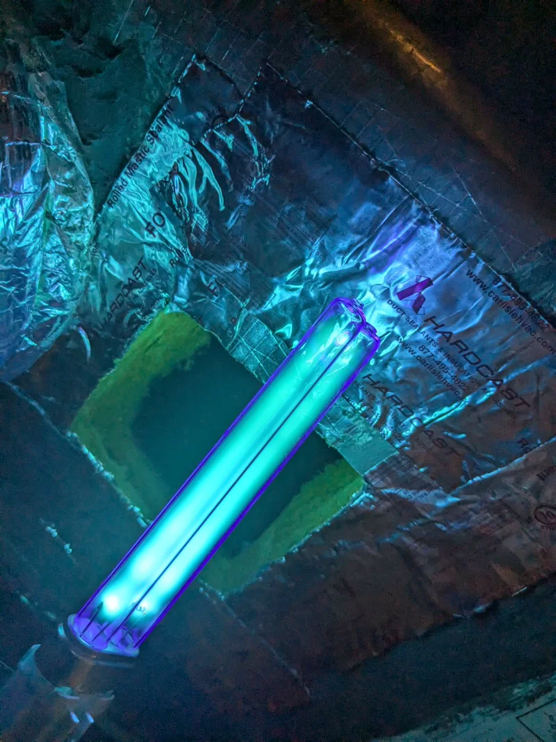 Operational UV lighting system protecting indoor air quality in Austin TX