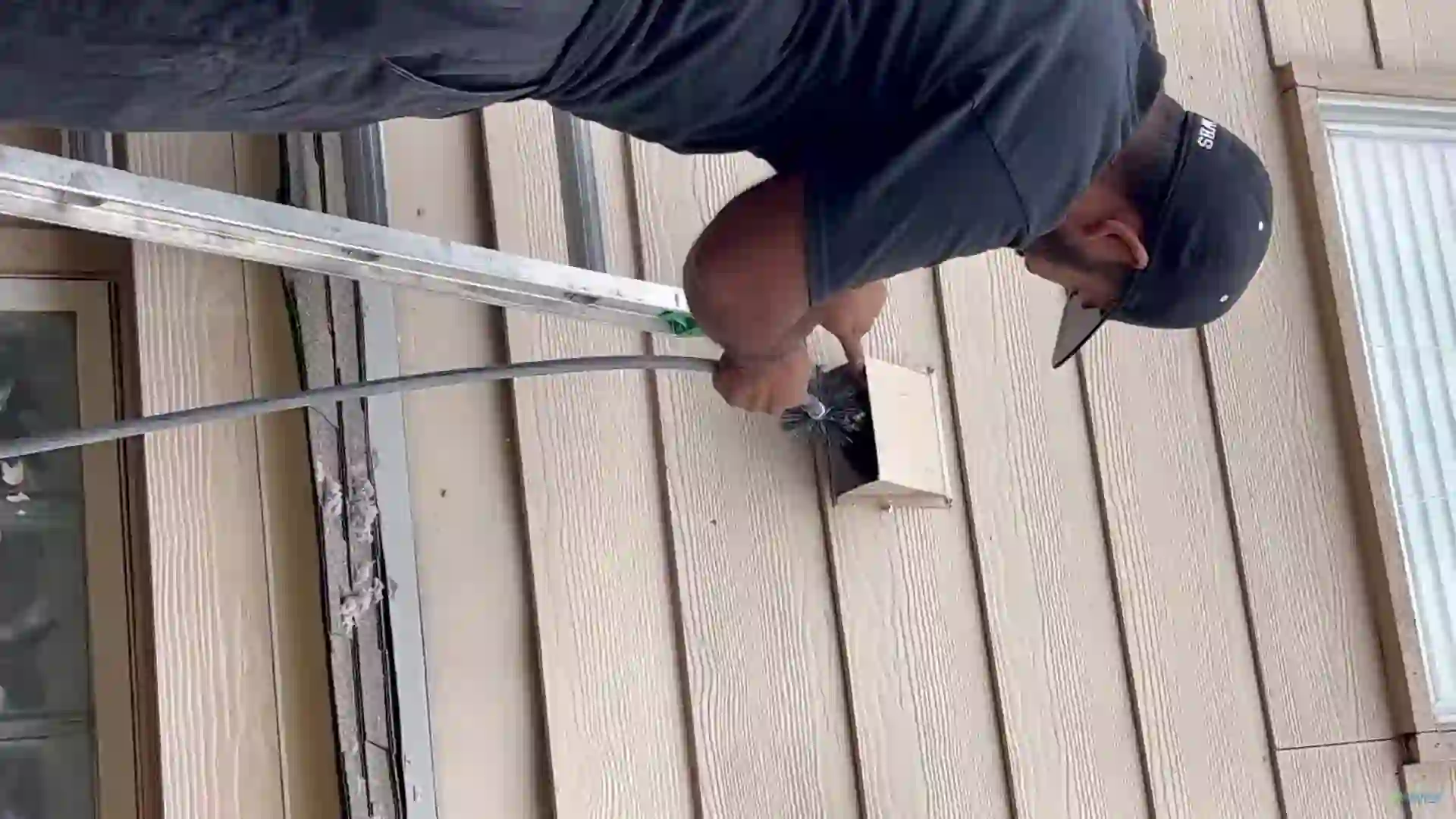 Full dryer vent cleaning process