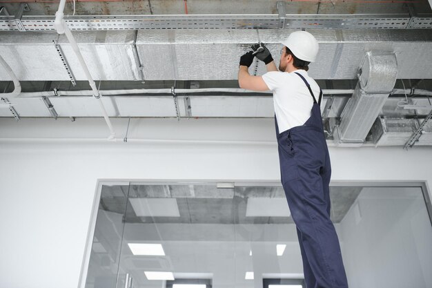 ventilation system installation repair service hvac technician work banner copy space 255667 47241